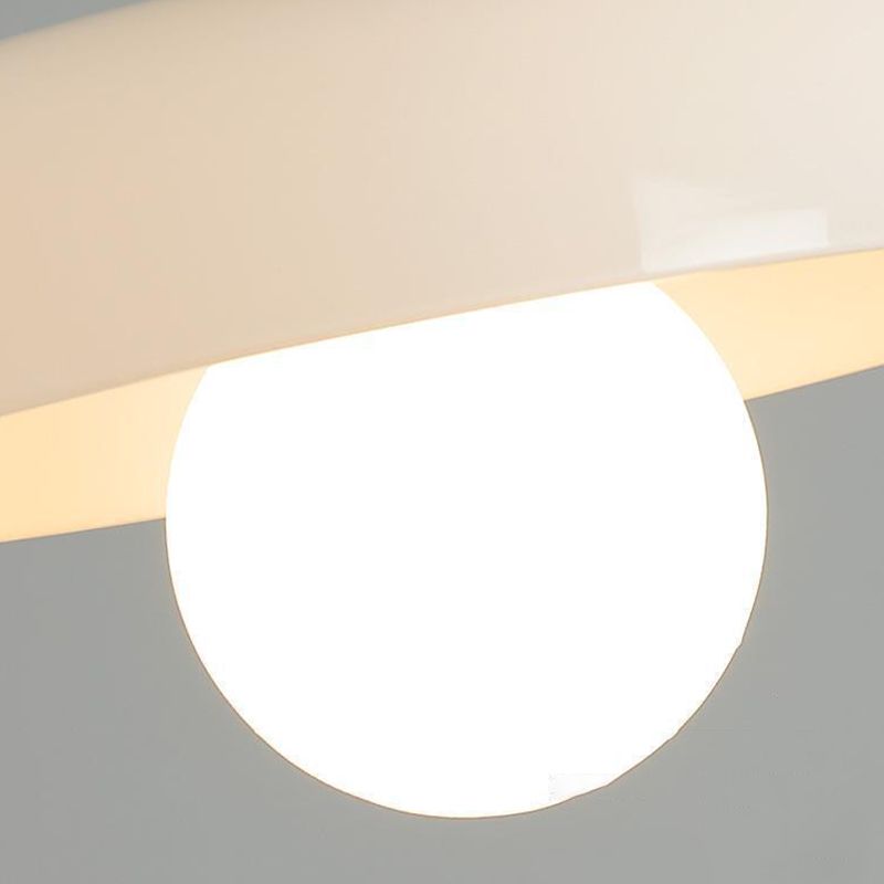 Taklampa i Glas och Metall | Trumformad Plafond i Vit, Grön, Orange eller Gulgrön | Ø 24,9 eller 34,8 cm
