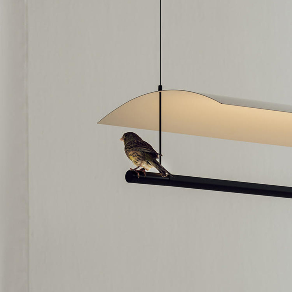 Pendelleuchte LED Linear aus Metall und Acryl | Minimalistischer Lichtbalken | 30–118 cm | Warmweißes Licht für den Esstisch