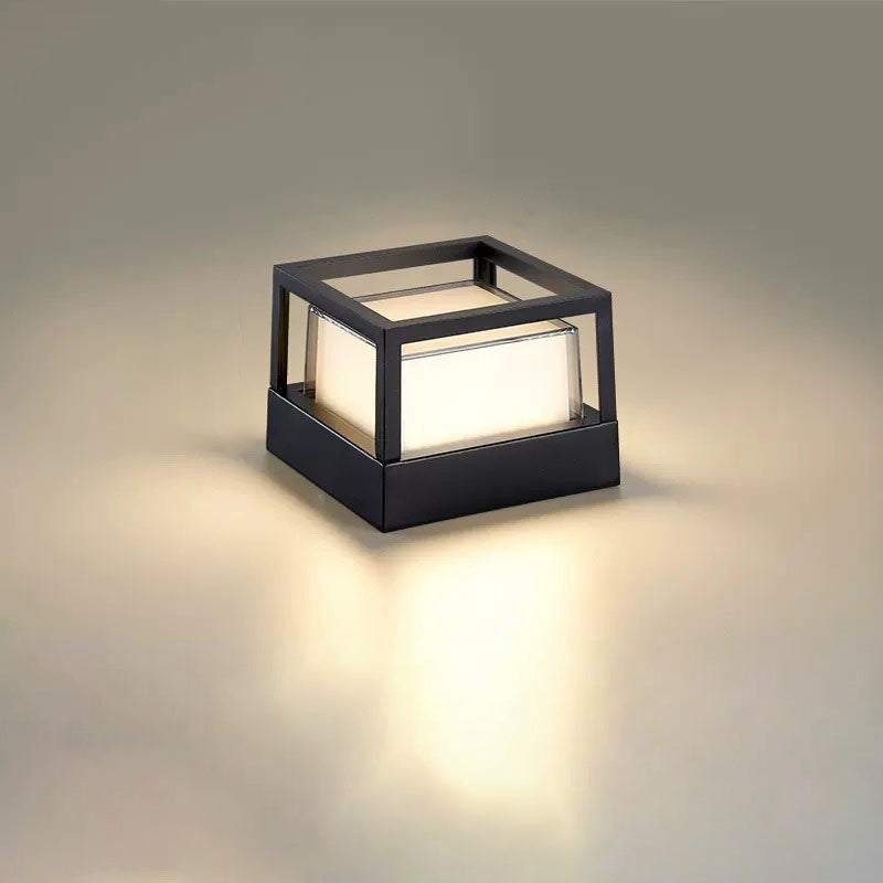 Marklampa Utomhus Cylinder LED | Industriell Aluminium Vattentät | Gräsmatta & Gång | Svart