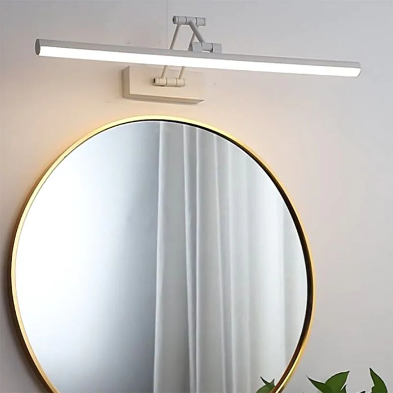 Vägglampa LED avlång i metall och akryl | 40–100 cm | svart eller vit | IP44 med 3 färgtemperaturer