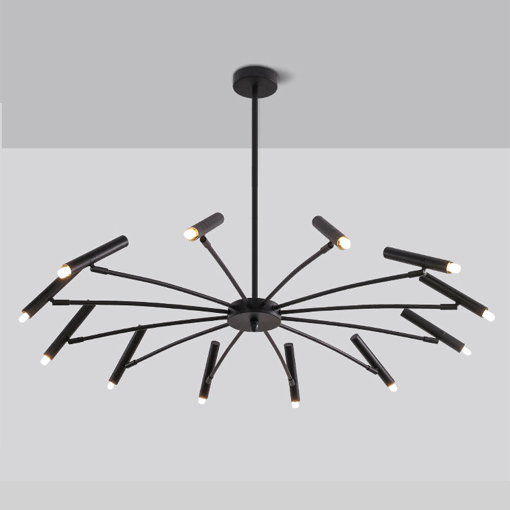Kronleuchter Linear aus Metall mit Spots | Schwarz oder Weiß | 12, 18 oder 24 Lichter | G9-Leuchtmittel Inklusive