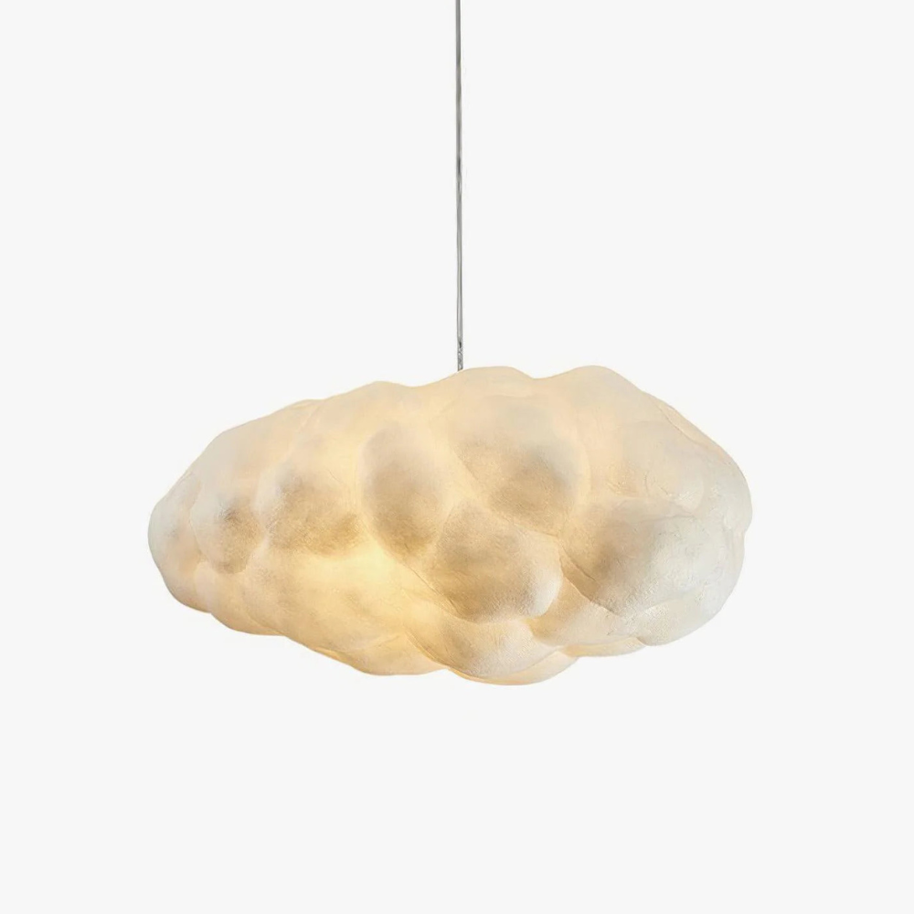 Nylara | Skulptural Pendellampa i Textilmaterial för Inomhusbruk