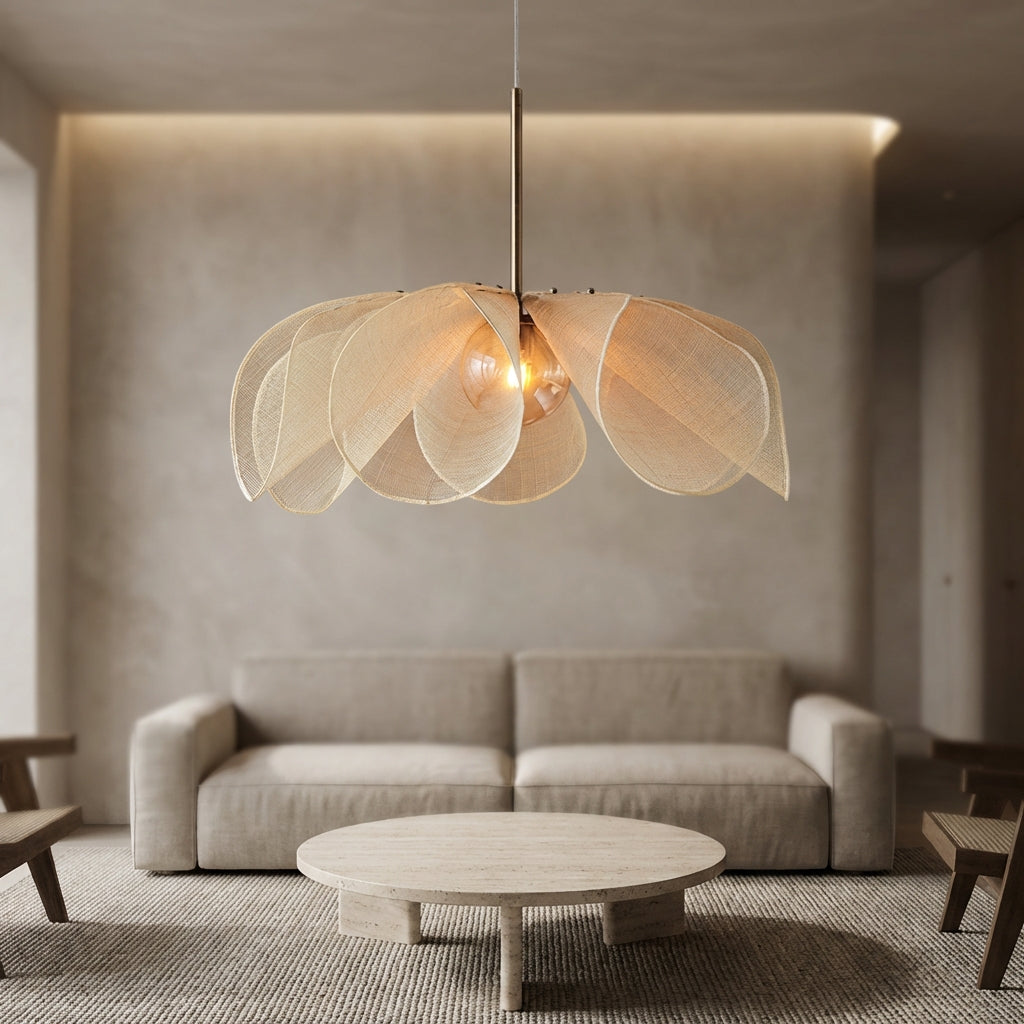 Sorela | Textil Pendellampa med Organisk Form5