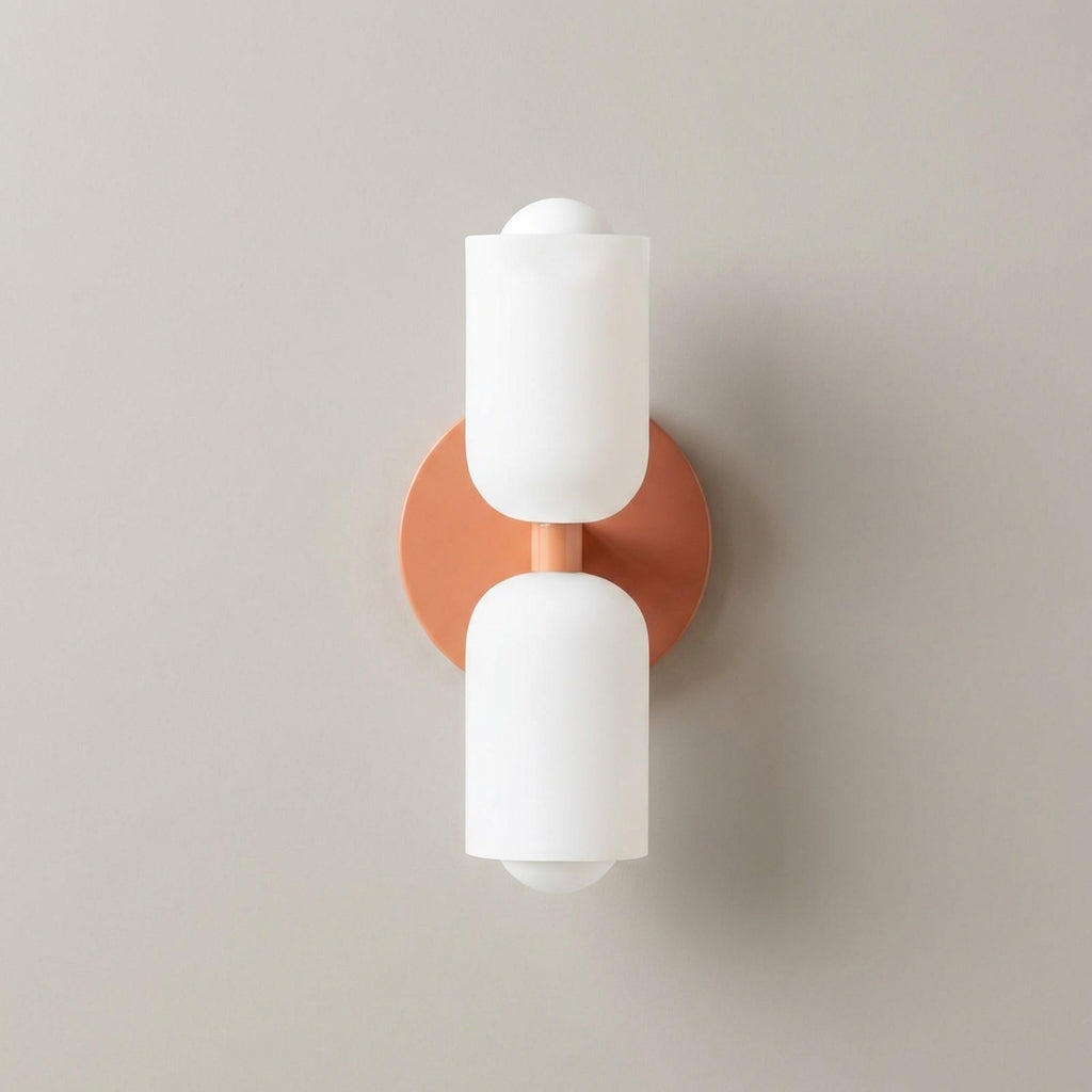 Vägglampa i Glas och Metall | Dubbel Upp-och-ned-ljussättning | Nordisk design