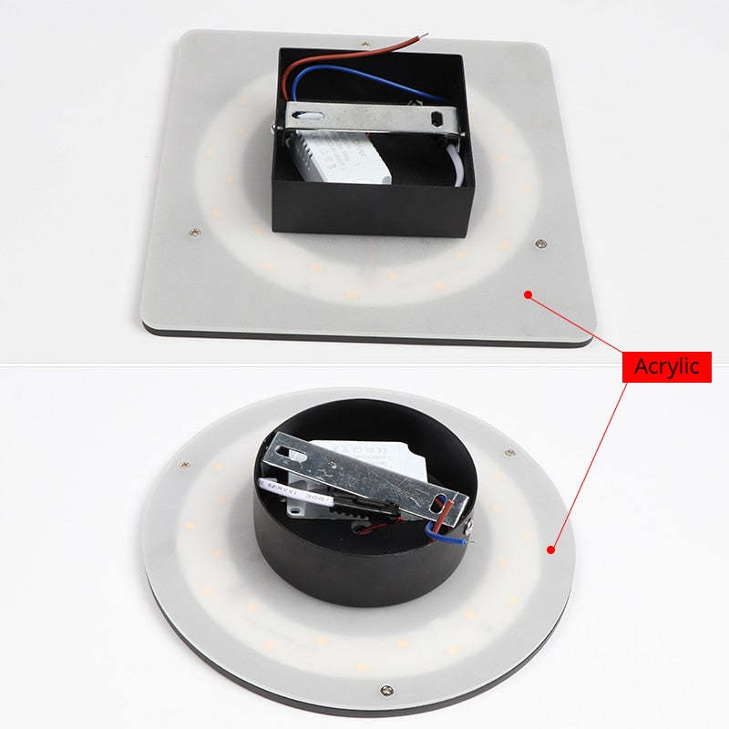 Außenwandleuchte LED | Rund oder Eckig aus Weißem oder Schwarzem Metall | IP65 | Mit oder Ohne Bewegungssensor