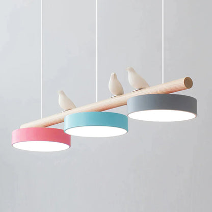 Pendelleuchte mit Vogel LED | Verstellbarer Vogel in 6 Farben | Warmweiß oder Dimmbar | Weißes oder Schwarzes Kabel