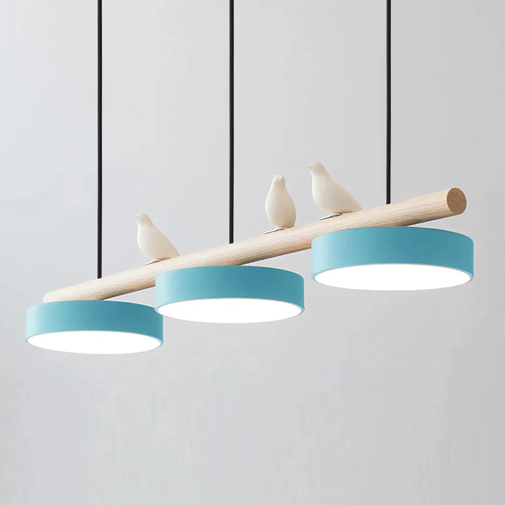 Pendelleuchte mit Vogel LED | Verstellbarer Vogel in 6 Farben | Warmweiß oder Dimmbar | Weißes oder Schwarzes Kabel