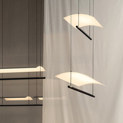 Pendelleuchte LED Linear aus Metall und Acryl | Minimalistischer Lichtbalken | 30–118 cm | Warmweißes Licht für den Esstisch