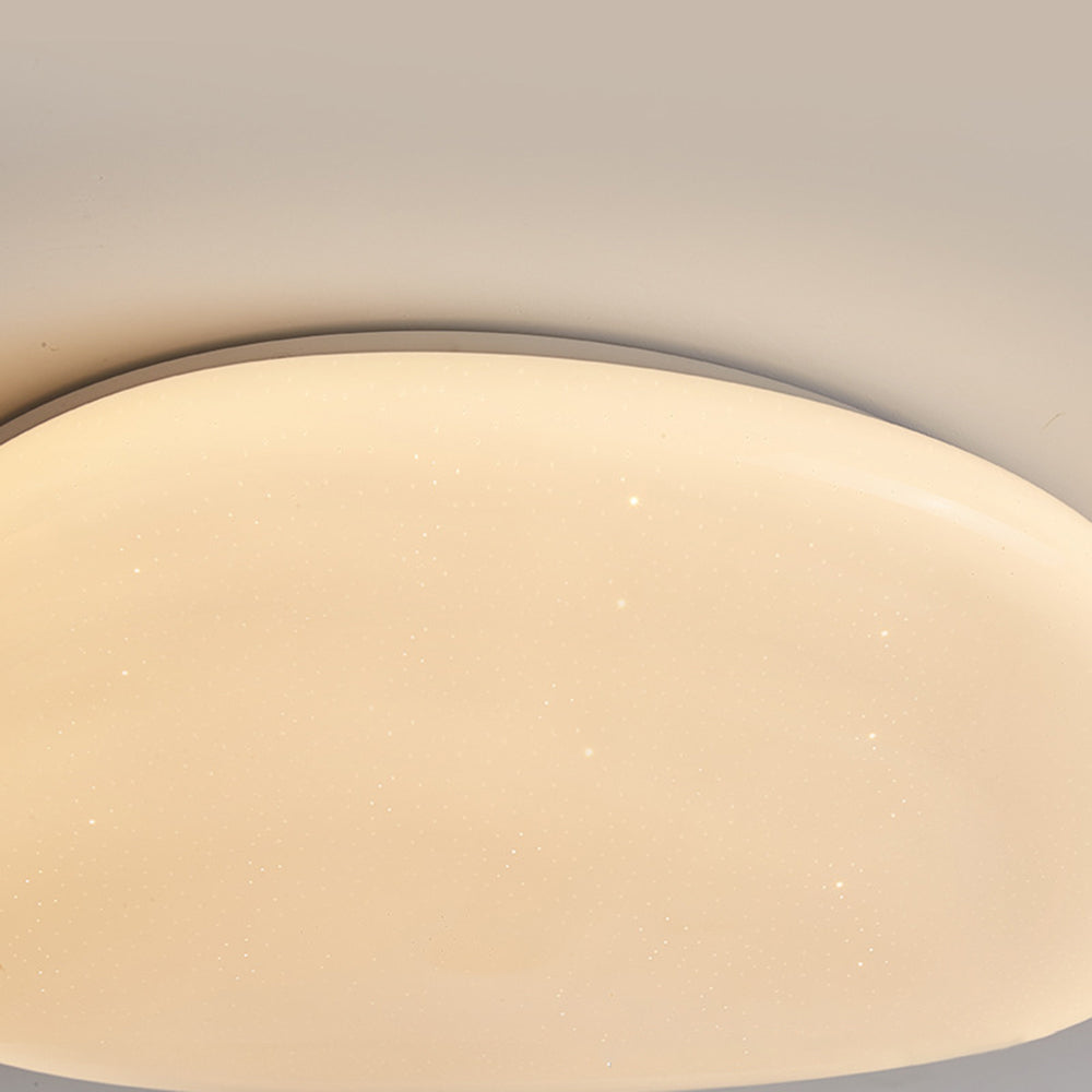 Taklampa LED i Vit Akryl | Kiselstensform | Varmvit, Dagsljusvit eller 3 Ljusfärger | Ø 38–55 cm