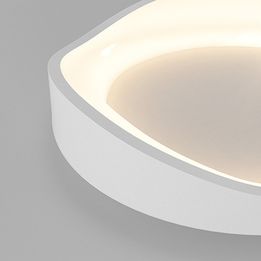 Deckenleuchte LED in Schalenform aus Weißem Metall und Acryl | 3 Lichtfarben | 40, 50 oder 110 cm | Für das Wohnzimmer