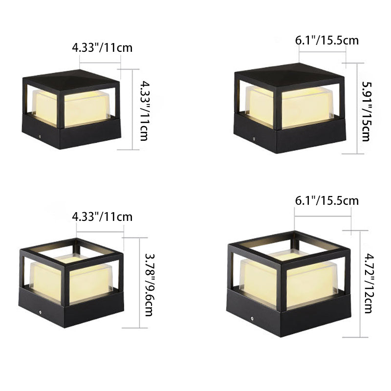 Marklampa Utomhus Cylinder LED | Industriell Aluminium Vattentät | Gräsmatta & Gång | Svart