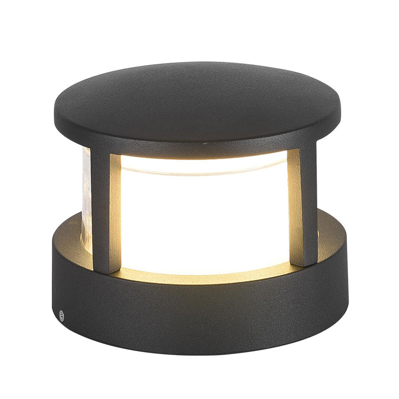 Marklampa Utomhus Cylinder LED | Industriell Aluminium Vattentät | Gräsmatta & Gång | Svart