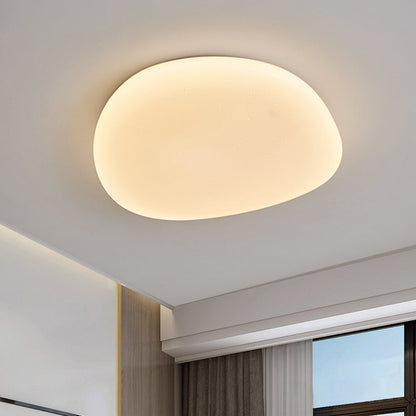 Taklampa LED i Vit Akryl | Kiselstensform | Varmvit, Dagsljusvit eller 3 Ljusfärger | Ø 38–55 cm