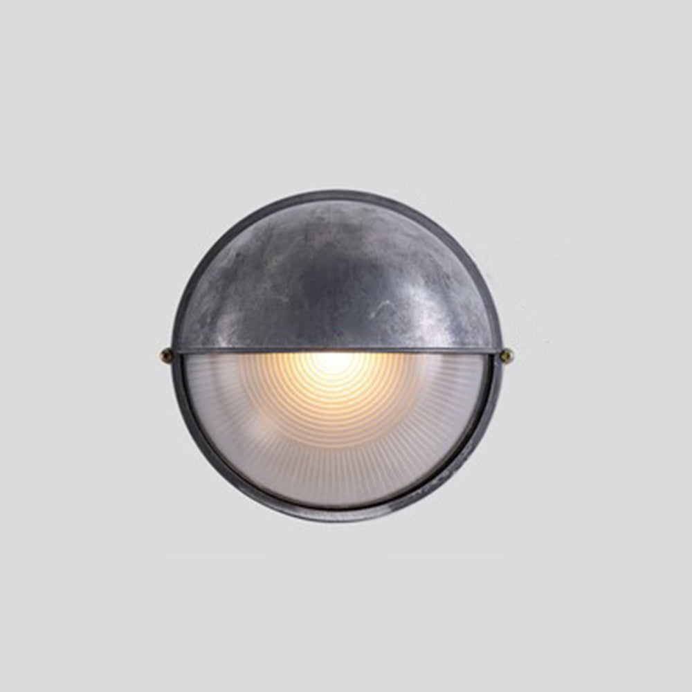 Außenwandleuchte aus Metall und Glas | Oval oder Rund | Silber oder Gold | IP65, Warmweiße LED-Lampe Inklusive