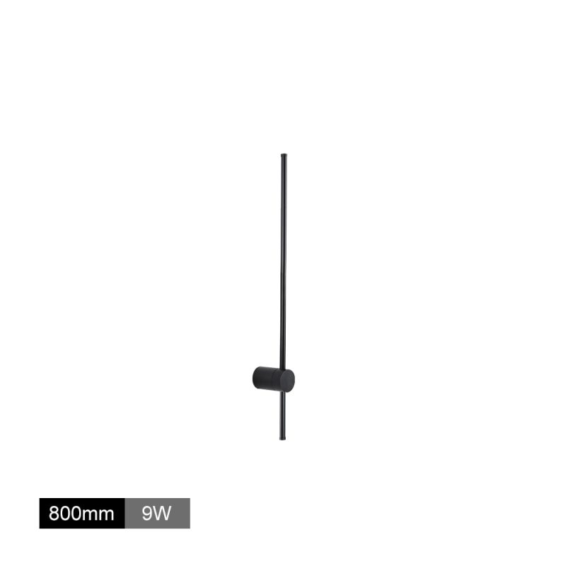 Wandleuchte LED Linear aus Schwarzem Metall und Acryl | 55–120 cm | Warmweiß oder Kaltweiß | Für Schlafzimmer und Arbeitszimmer