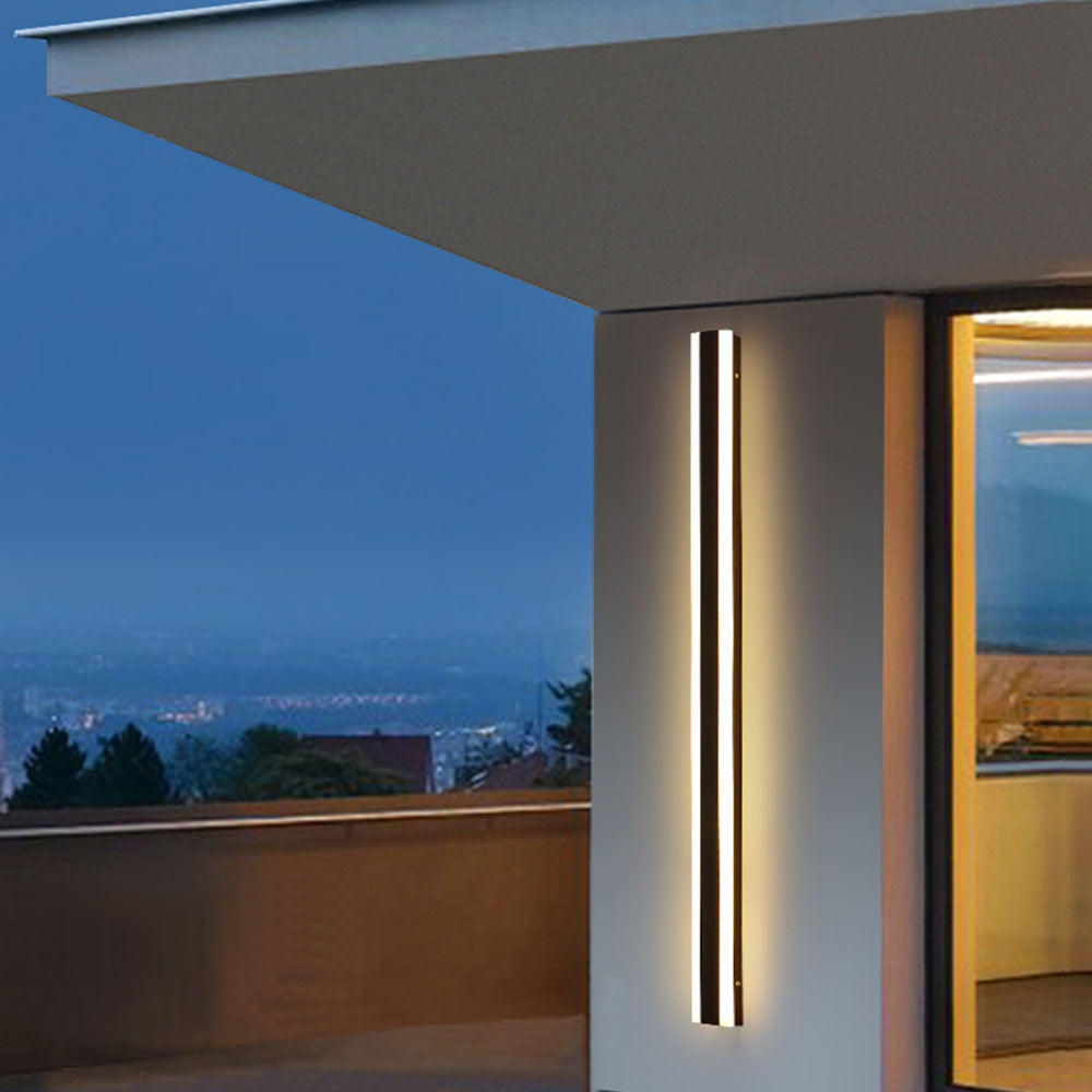 Außenwandleuchte Linear LED | IP65 aus Metall und Acryl | Mit oder Ohne Sensor | 30–200 cm