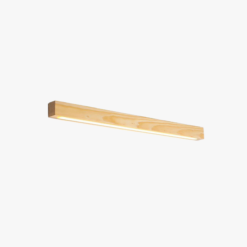 Wandleuchte LED linear aus Holz | Braun oder Naturholz | 59,7–119,9 cm | Dimmbar oder 3 Lichtfarben