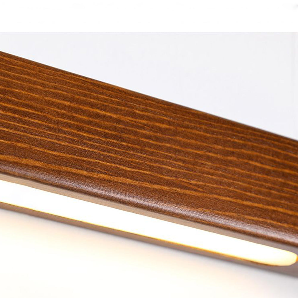 Wandleuchte LED linear aus Holz | Braun oder Naturholz | 59,7–119,9 cm | Dimmbar oder 3 Lichtfarben