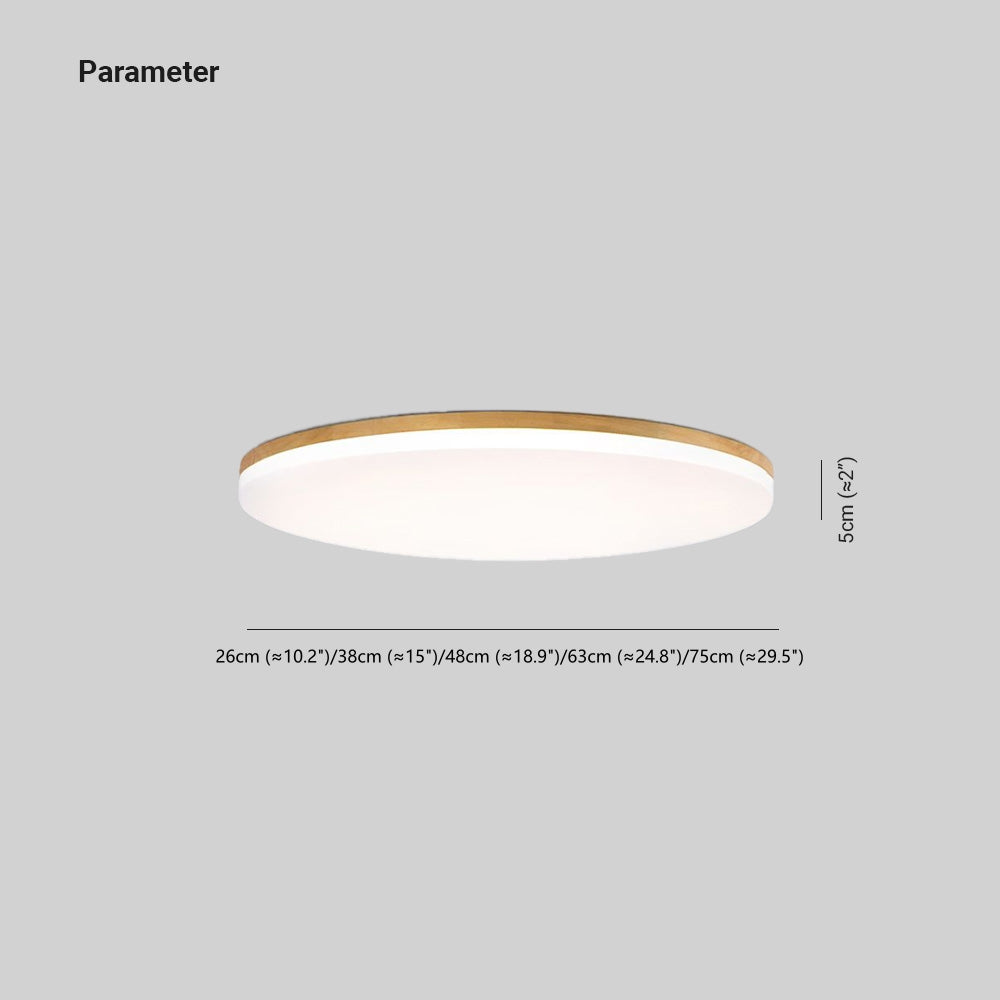 Deckenleuchte LED Rund aus Holz und Acryl | Ø 25,9–74,9 cm | Warmweiß, 3 Lichtfarben oder Dimmbar