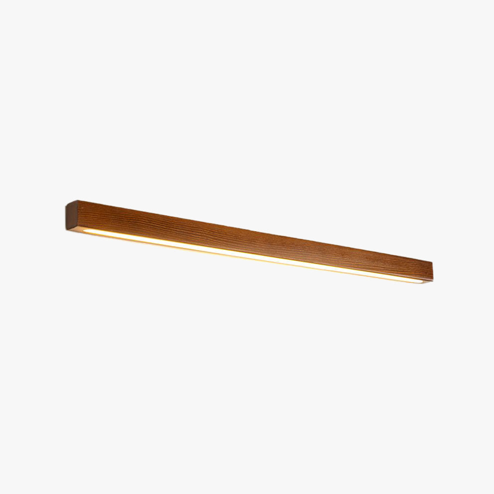 Wandleuchte LED linear aus Holz | Braun oder Naturholz | 59,7–119,9 cm | Dimmbar oder 3 Lichtfarben