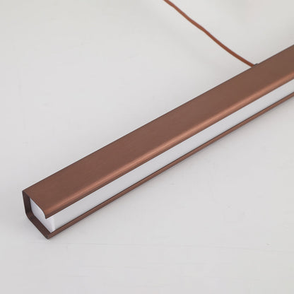 Pendellampa LED Linjär i Metall | Svart eller Brun | 80–150 cm för Matbord | Dimbar med Fjärrkontroll