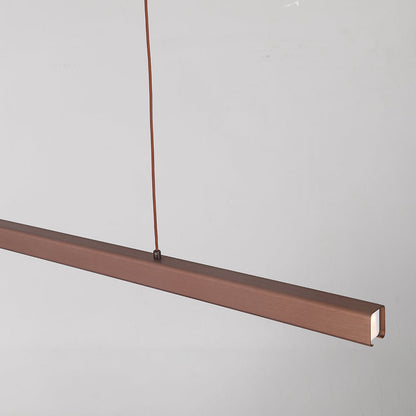 Pendellampa LED Linjär i Metall | Svart eller Brun | 80–150 cm för Matbord | Dimbar med Fjärrkontroll