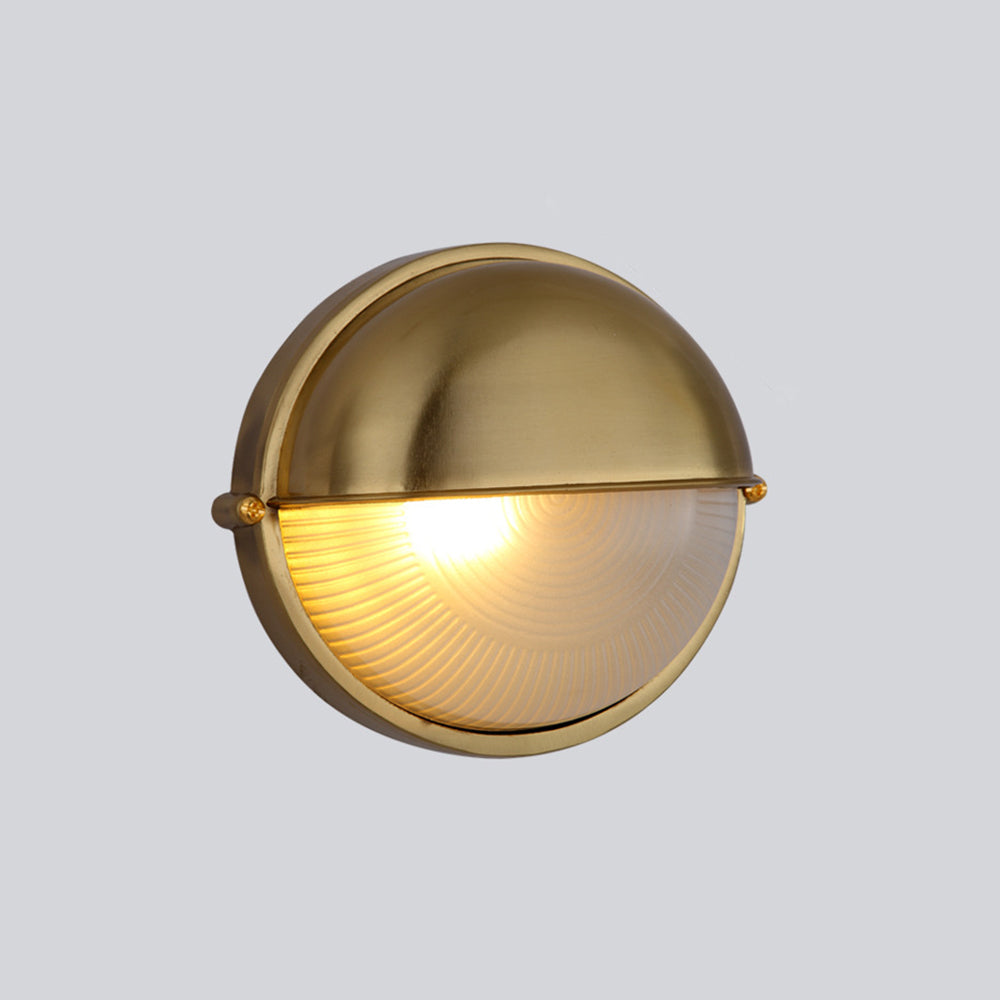 Außenwandleuchte aus Metall und Glas | Oval oder Rund | Silber oder Gold | IP65, Warmweiße LED-Lampe Inklusive