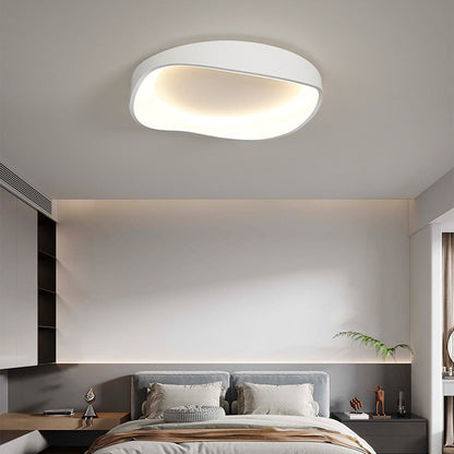 Deckenleuchte LED in Schalenform aus Weißem Metall und Acryl | 3 Lichtfarben | 40, 50 oder 110 cm | Für das Wohnzimmer