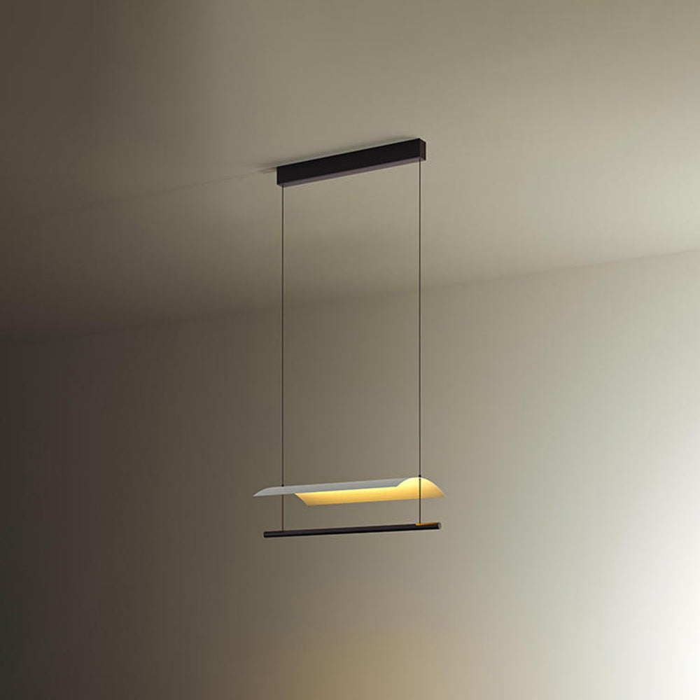 Pendelleuchte LED Linear aus Metall und Acryl | Minimalistischer Lichtbalken | 30–118 cm | Warmweißes Licht für den Esstisch