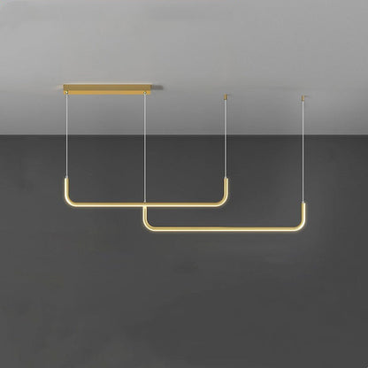 Pendellampa Köksö | Linjär LED i Guld eller Svart | Varmvit, Dagsljusvit eller Dimbar | 90–150 cm