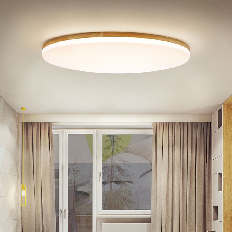Deckenleuchte LED Rund aus Holz und Acryl | Ø 25,9–74,9 cm | Warmweiß, 3 Lichtfarben oder Dimmbar