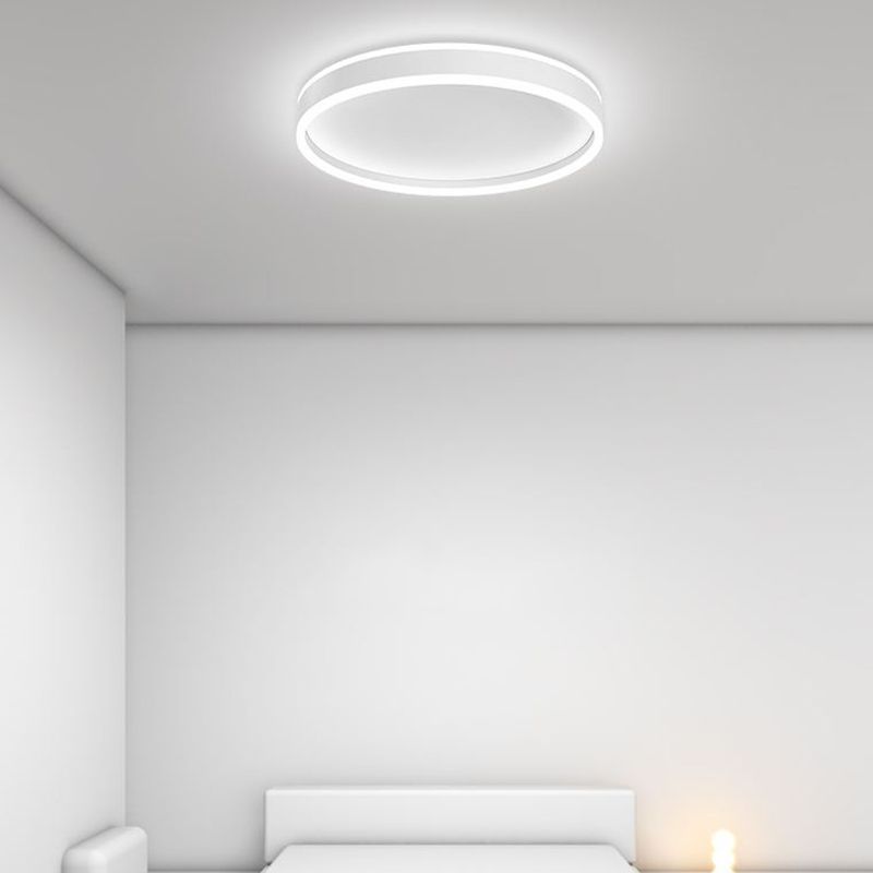 Deckenleuchte LED Rund aus Metall und Acryl | Schwarz oder Weiß | Ø 40,6 oder 49,5 cm | Dimmbar oder 3 Lichtfarben