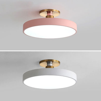 Taklampa LED Rund Plafond i Metall | 6 Färger | Ø 30–49,8 cm | Dimbar eller 3 Ljusfärger