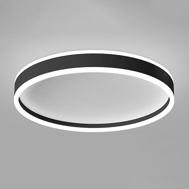 Deckenleuchte LED Rund aus Metall und Acryl | Schwarz oder Weiß | Ø 40,6 oder 49,5 cm | Dimmbar oder 3 Lichtfarben