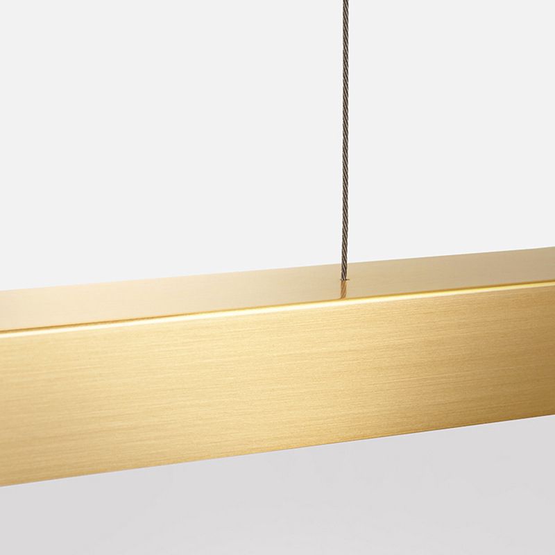 Pendelleuchte LED Linear | Asymmetrische Form aus Schwarzem oder Goldenem Metall | 3 Lichtfarben oder Dimmbar | 90–120 cm