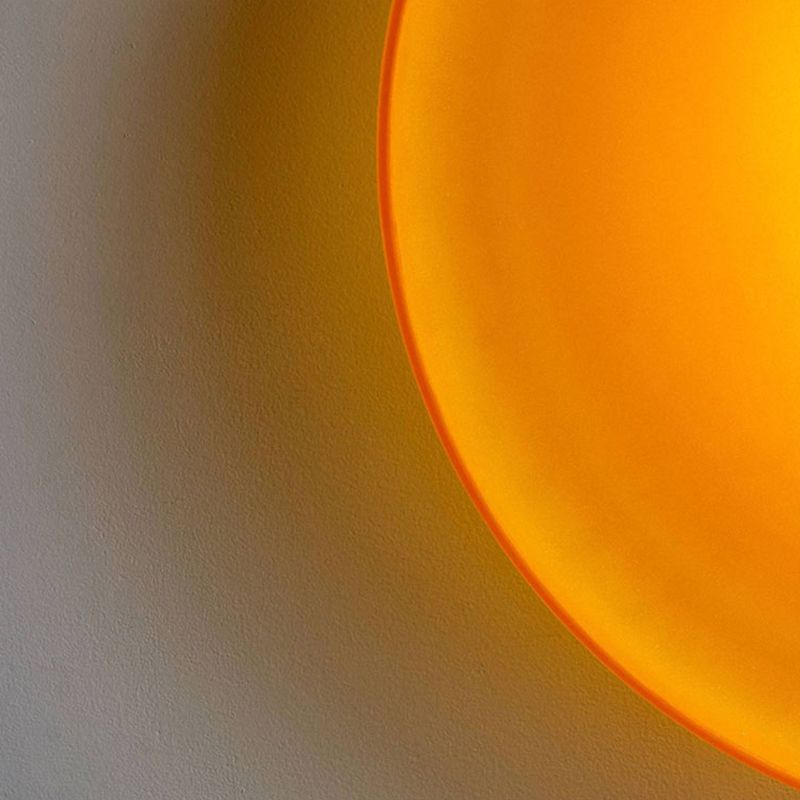 Taklampa i Glas och Metall | Trumformad Plafond i Vit, Grön, Orange eller Gulgrön | Ø 24,9 eller 34,8 cm