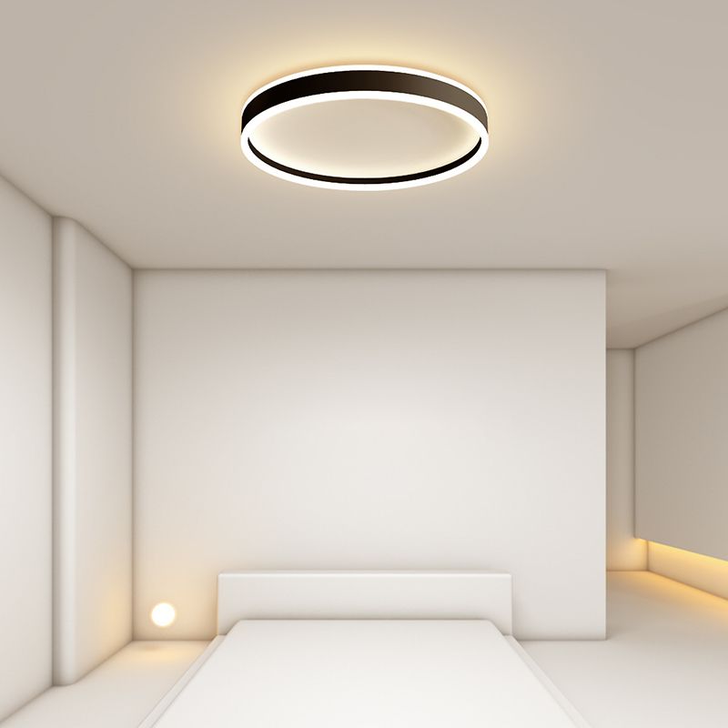 Deckenleuchte LED Rund aus Metall und Acryl | Schwarz oder Weiß | Ø 40,6 oder 49,5 cm | Dimmbar oder 3 Lichtfarben