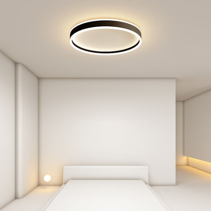 Deckenleuchte LED Rund aus Metall und Acryl | Schwarz oder Weiß | Ø 40,6 oder 49,5 cm | Dimmbar oder 3 Lichtfarben