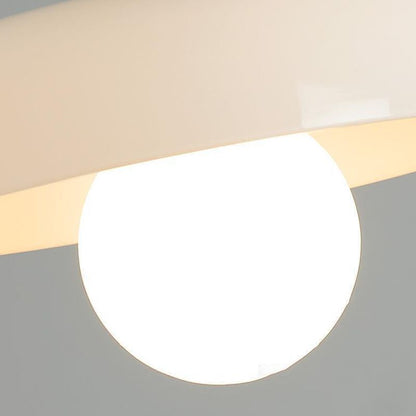 Taklampa i Glas och Metall | Trumformad Plafond i Vit, Grön, Orange eller Gulgrön | Ø 24,9 eller 34,8 cm