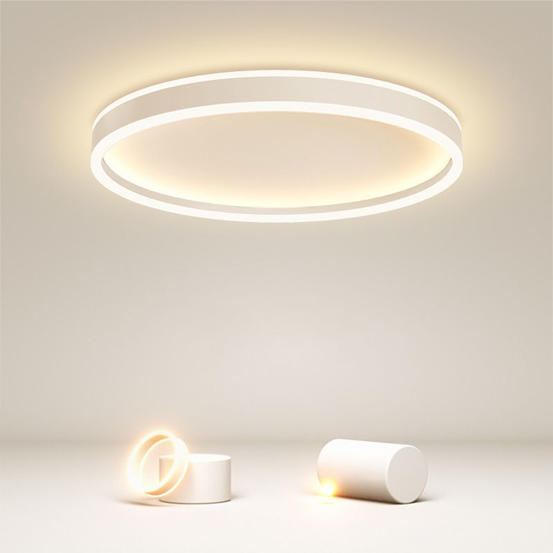 Deckenleuchte LED Rund aus Metall und Acryl | Schwarz oder Weiß | Ø 40,6 oder 49,5 cm | Dimmbar oder 3 Lichtfarben