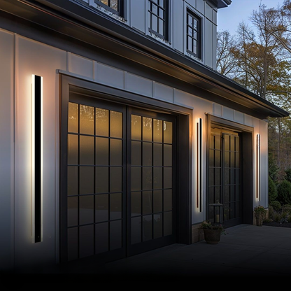 Außenwandleuchte Linear LED | IP65 aus Metall und Acryl | Mit oder Ohne Sensor | 30–200 cm