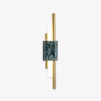Vägglampa LED i Metall och Marmor | Geometrisk Design | Vit, Guld eller Grön | Varmvitt Ljus