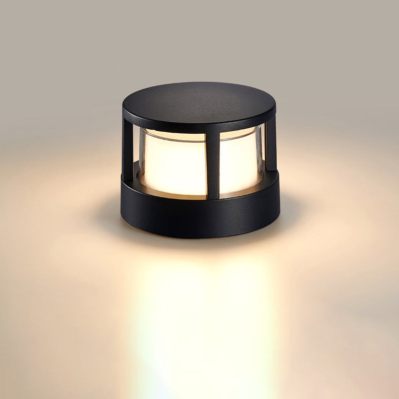 Marklampa Utomhus Cylinder LED | Industriell Aluminium Vattentät | Gräsmatta & Gång | Svart