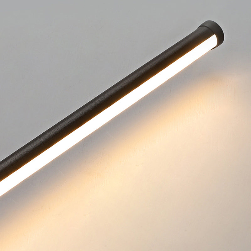 Vägglampa LED Linjär för Inomhus | Svart Metall | Varmvitt Ljus | 60 eller 90 cm