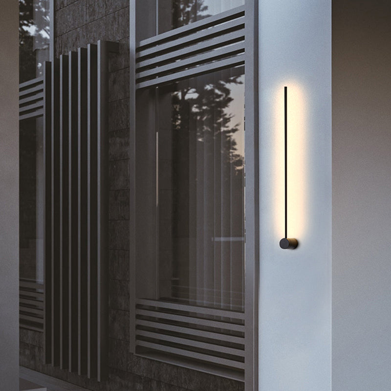 Vägglampa LED Linjär för Inomhus | Svart Metall | Varmvitt Ljus | 60 eller 90 cm