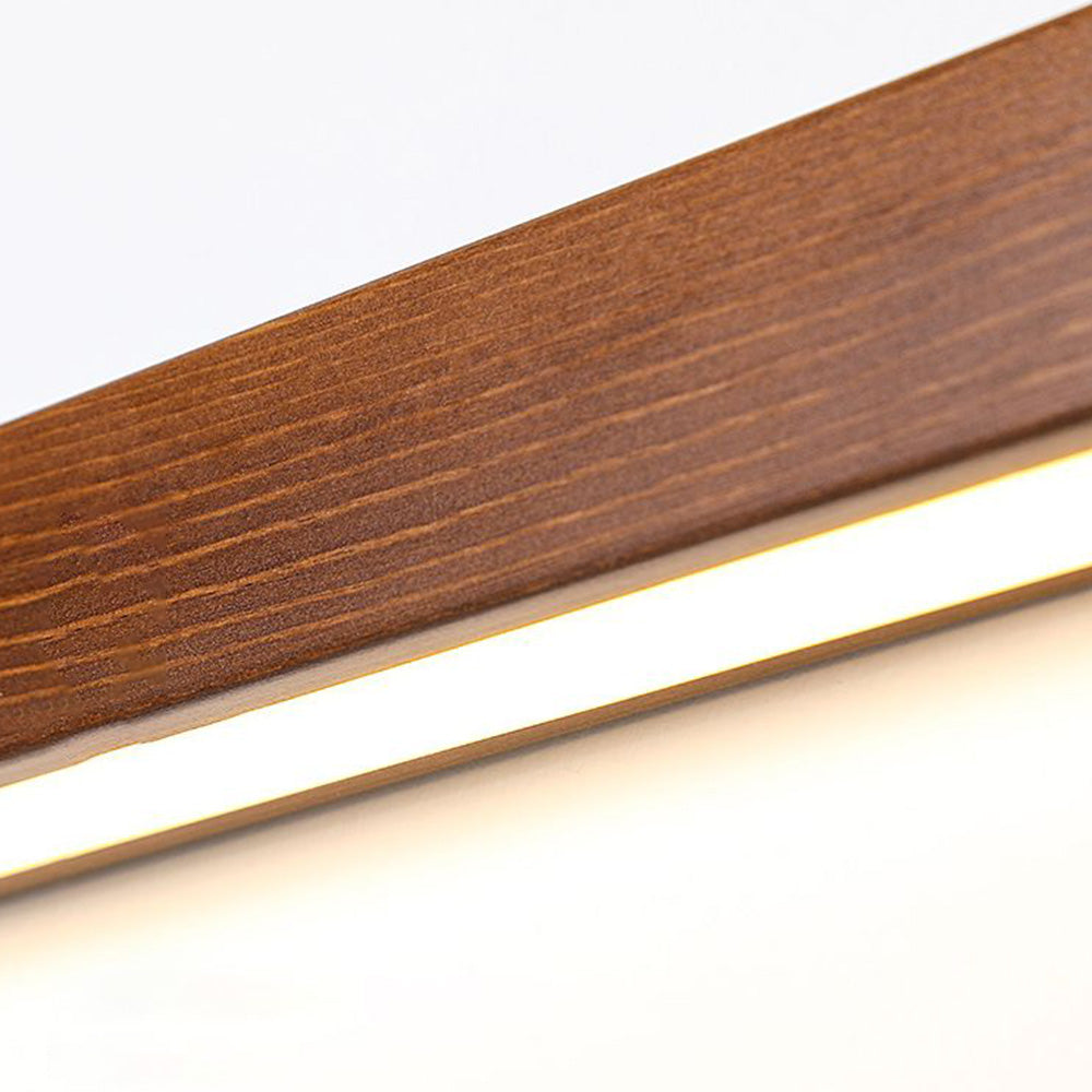 Wandleuchte LED linear aus Holz | Braun oder Naturholz | 59,7–119,9 cm | Dimmbar oder 3 Lichtfarben