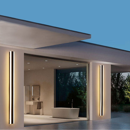 Außenwandleuchte Linear LED | IP65 aus Metall und Acryl | Mit oder Ohne Sensor | 30–200 cm