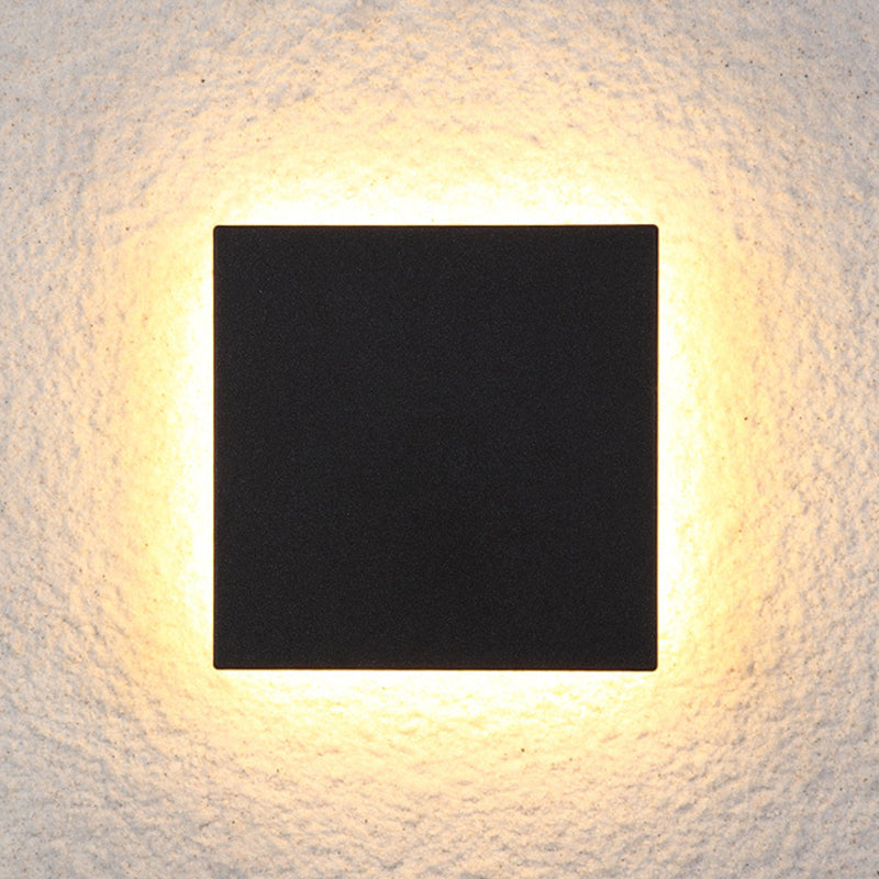 Außenwandleuchte LED | IP65 aus Schwarzem oder Weißem Metall | Rund oder Eckig | Mit oder Ohne Bewegungssensor