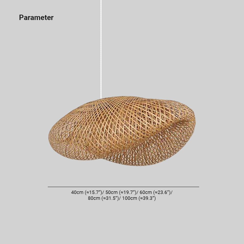Pendelleuchte aus Bambus | Naturmaterial im Modernen Design | Ø 40–100 cm | Warmweißes LED-Licht für Esstisch und Küche
