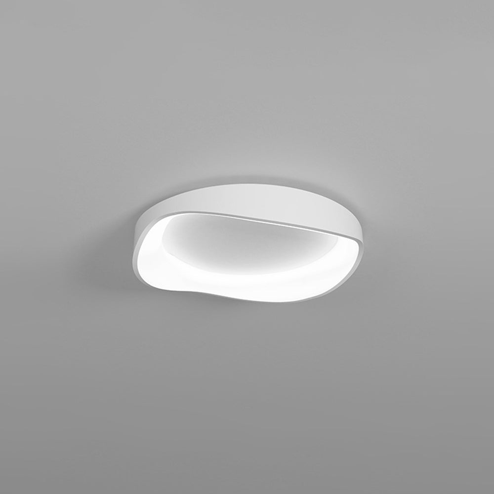 Deckenleuchte LED in Schalenform aus Weißem Metall und Acryl | 3 Lichtfarben | 40, 50 oder 110 cm | Für das Wohnzimmer